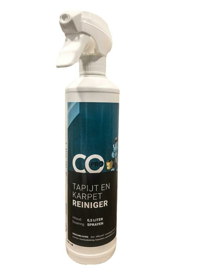 Co-pro tapijtreiniger en textielreiniger Verkoop per 6 flessen a 1 liter (is 1 doos)